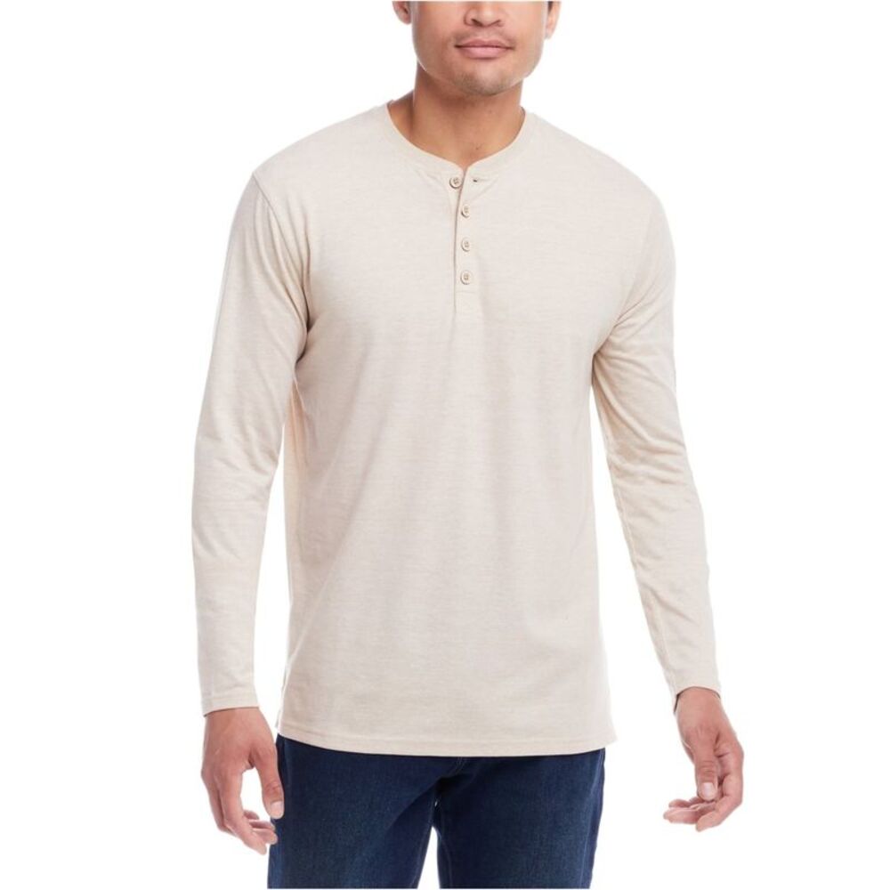 Weatherproof Mens Micro-Stripe Henley Shirt, NWT